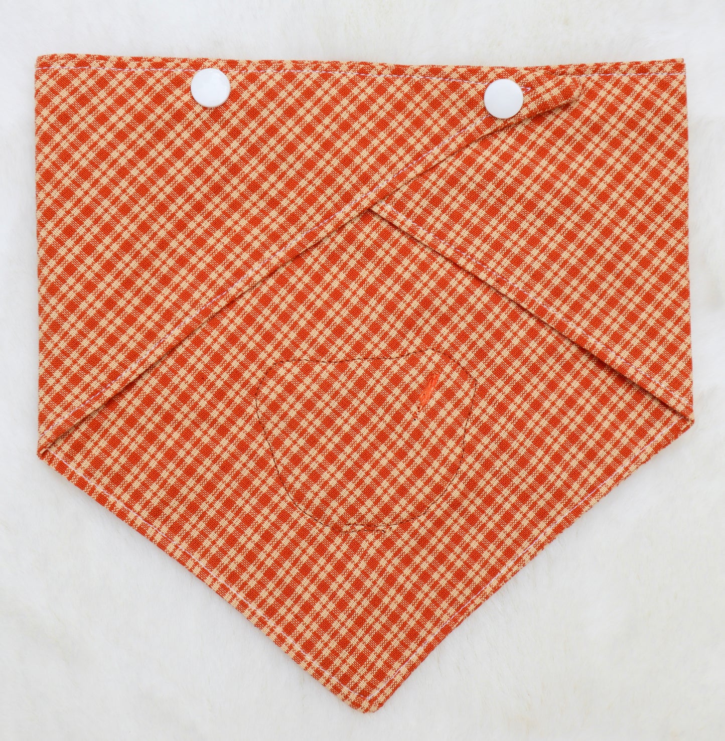 Pumpkin Spice Plaid Bear Bandana