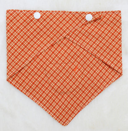 Pumpkin Spice Plaid Bear Bandana