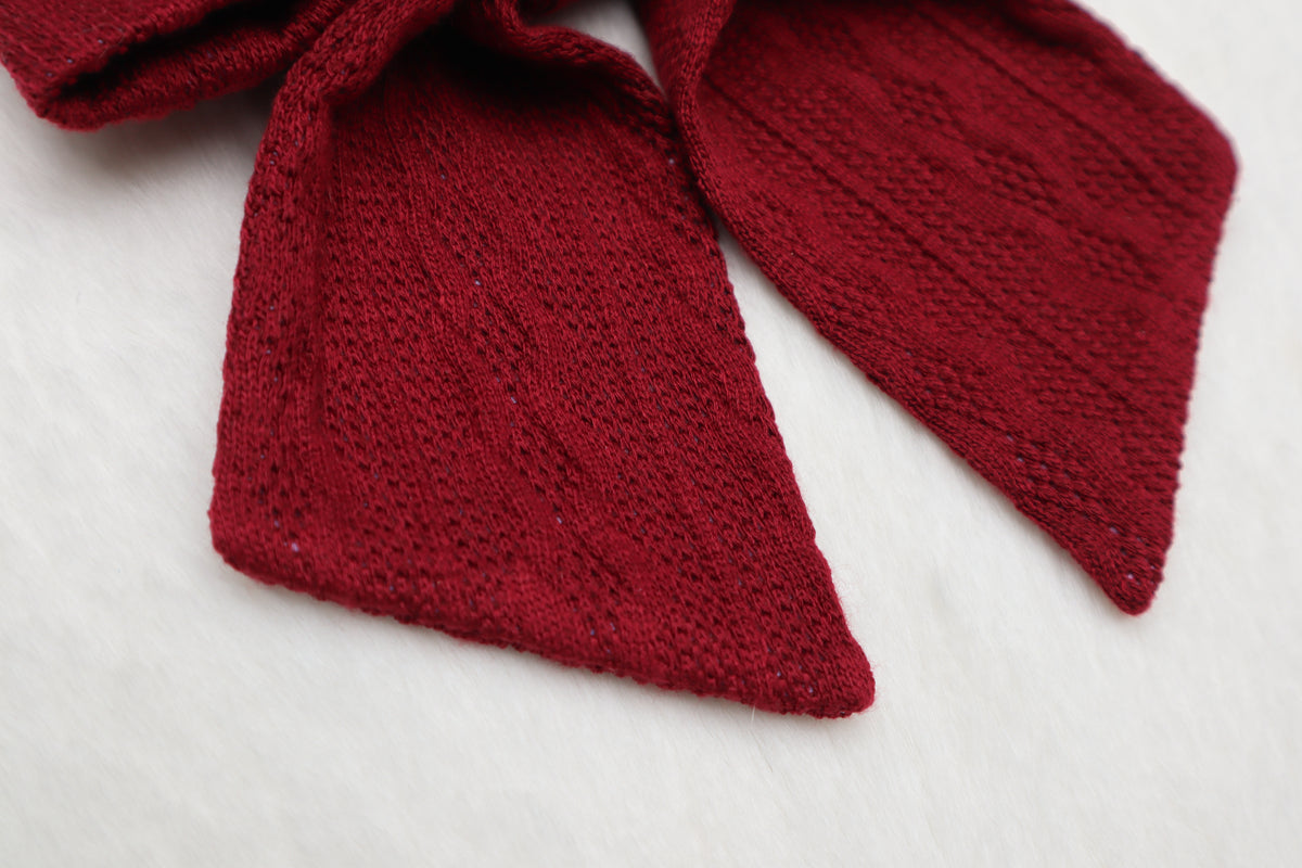 Merlot Sweater Weather Pet Bow