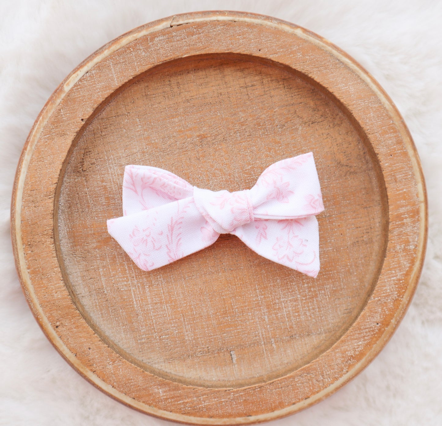Pink Evelyn Fur Bow