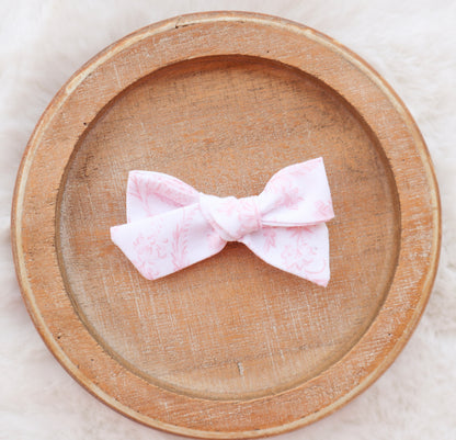 Pink Evelyn Fur Bow