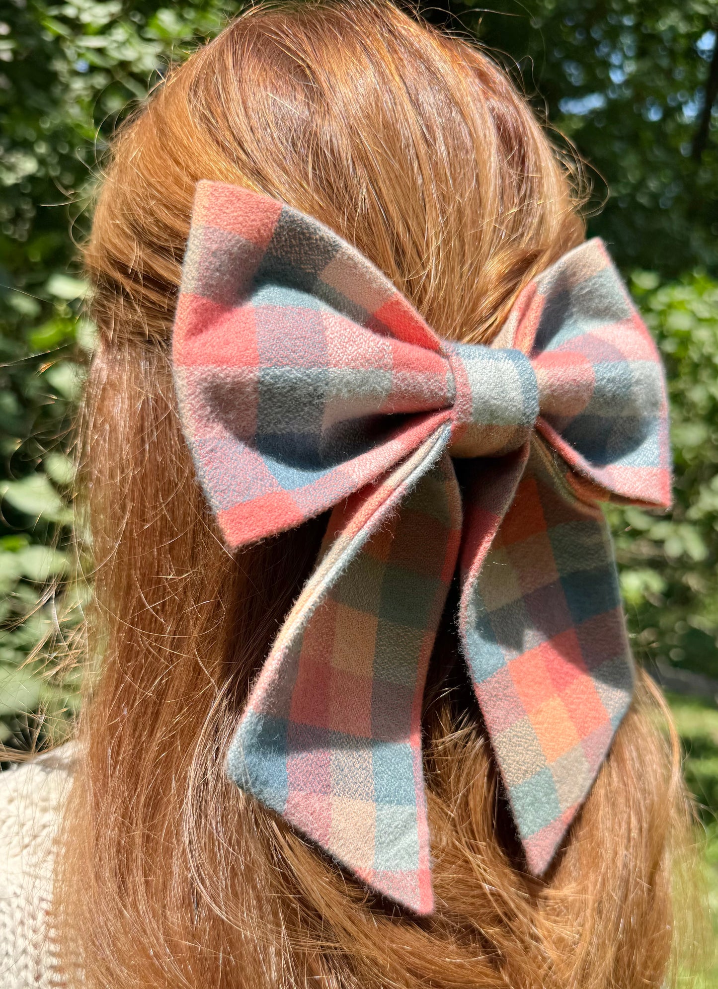 Cozy Campfire Plaid Hair Bow
