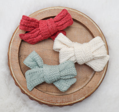 Frosted Spruce Sweater Weather Fur Bow