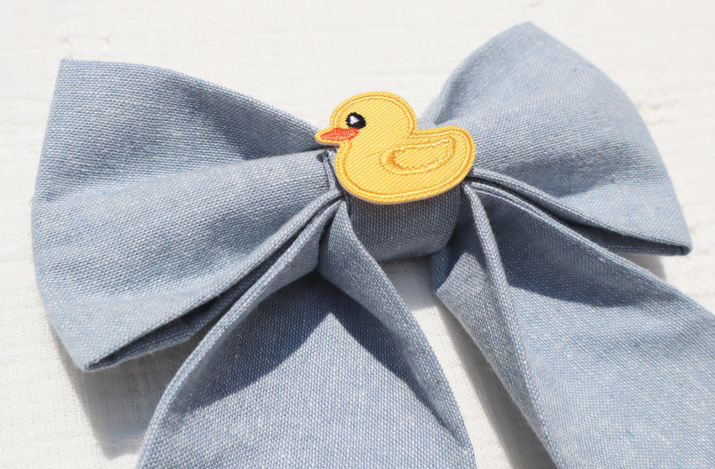 Rubber Ducky Patch Pet Bow
