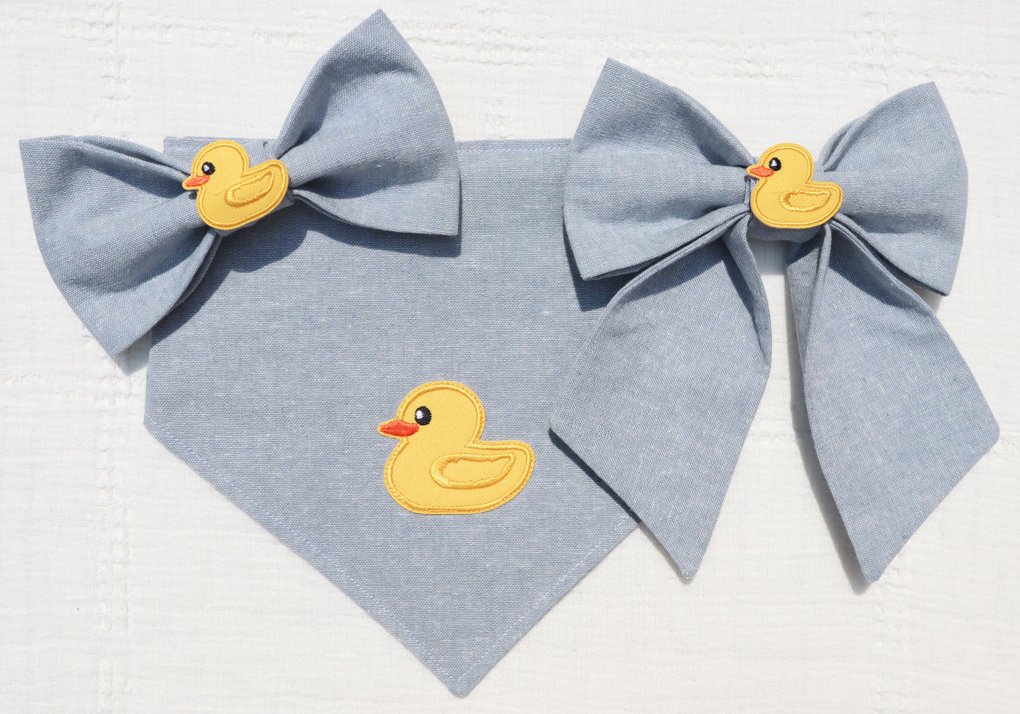Rubber Ducky Patch Pet Bow