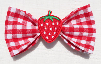Strawberry Picnic Pet Bow