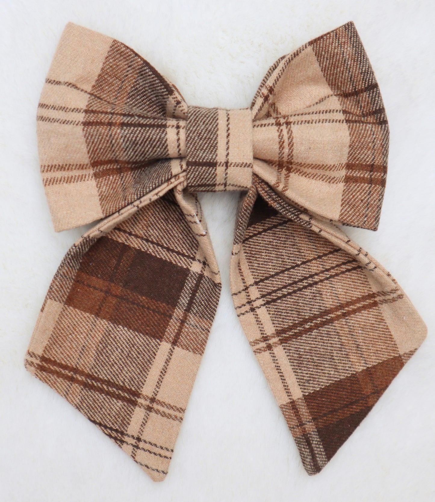 Espresso Plaid Pet Bow