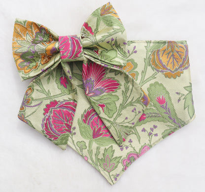 Gilded Blooms Pet Bow