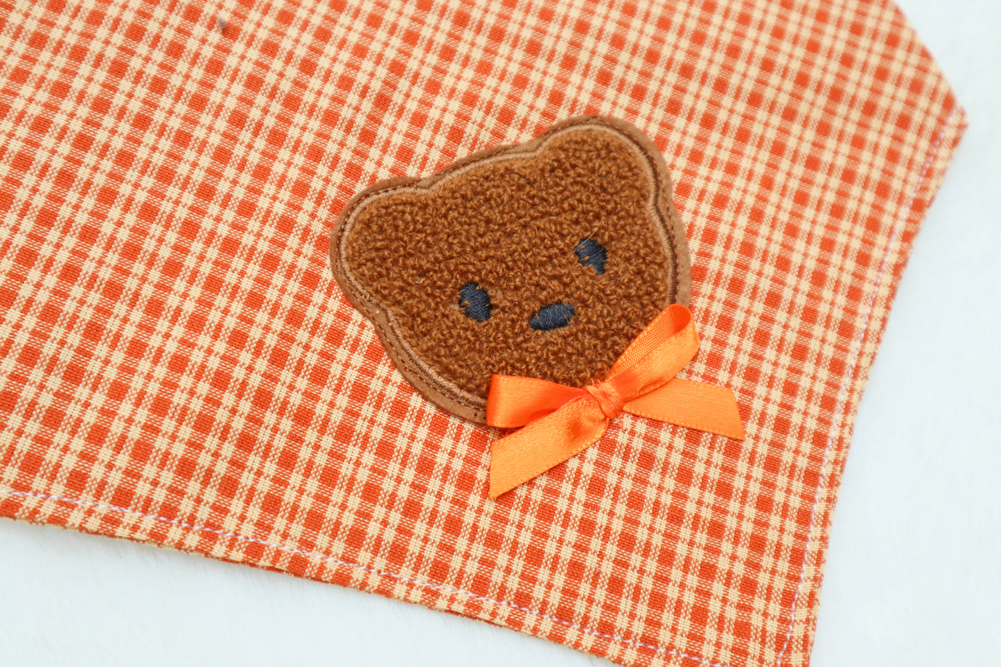 Pumpkin Spice Plaid Bear Bandana