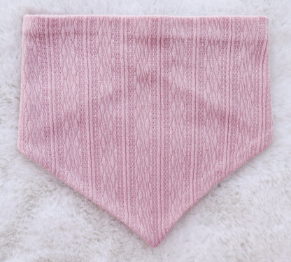 Soft Blush Ribbed Knit Bandana