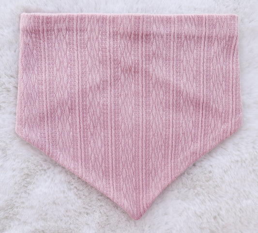 Soft Blush Ribbed Knit Bandana