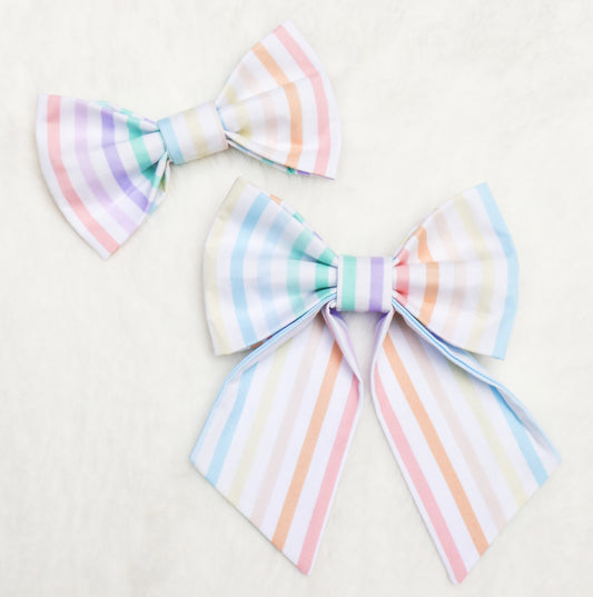 Party Stripes Pet Bow