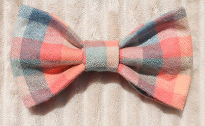 Cozy Campfire Plaid Pet Bow