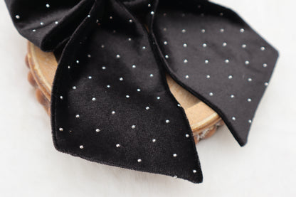 Dazzling Diamond Velvet Hair Bow