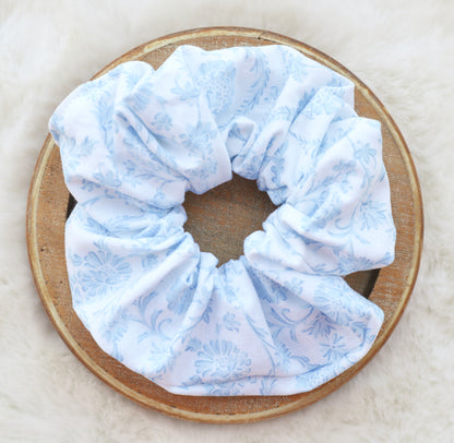 Blue Evelyn Hair Scrunchie
