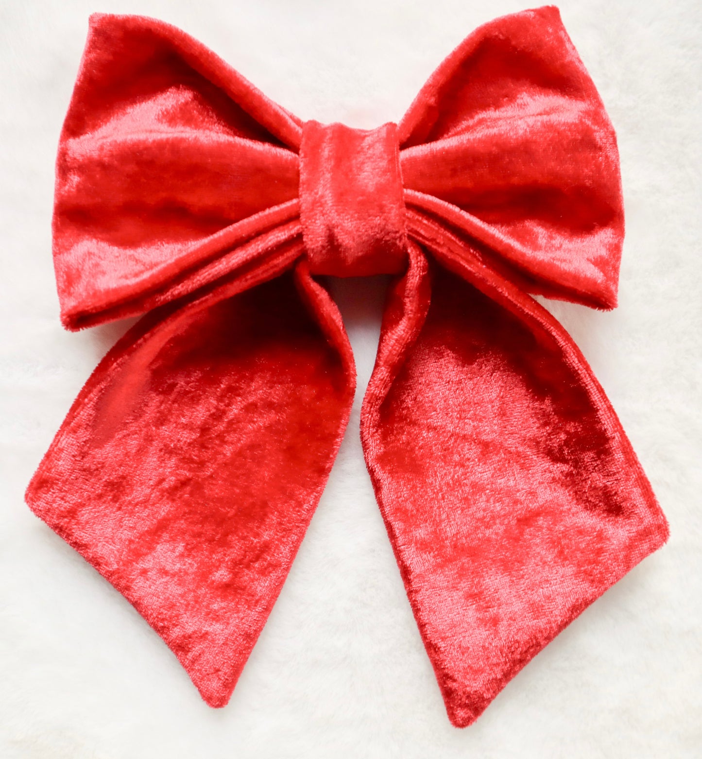 Crimson Red Velvet Pet Bow