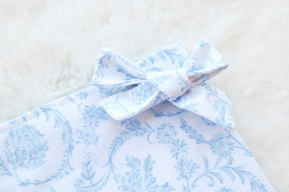 Blue Evelyn Fur Bow