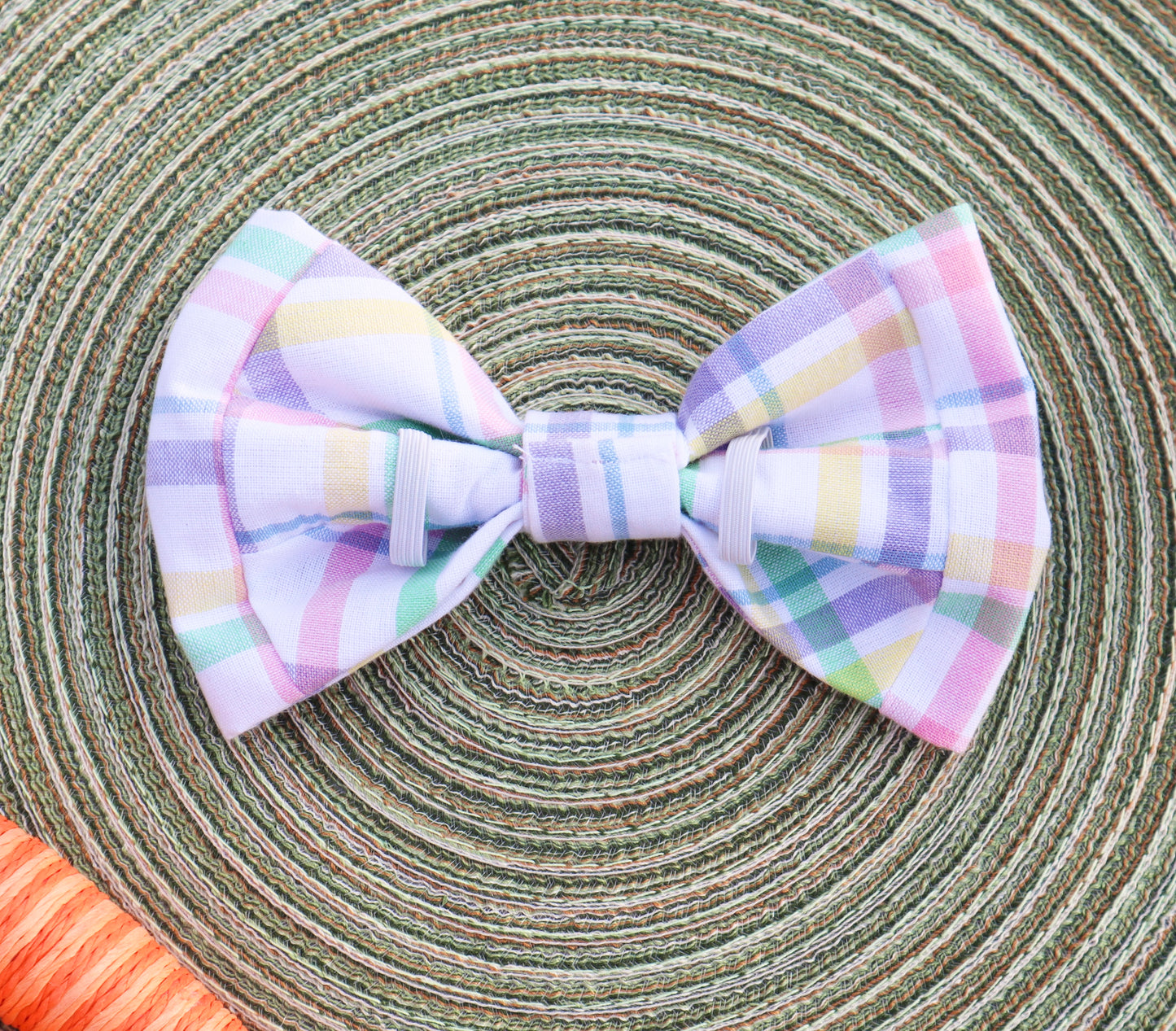 Easter Plaid Pet Bow