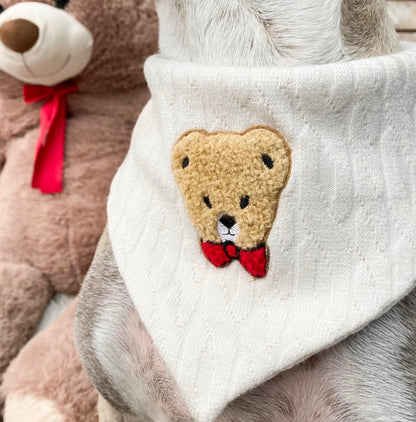 Teddy Bear Knit Bandana