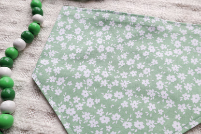 Dainty Green Florals Bandana