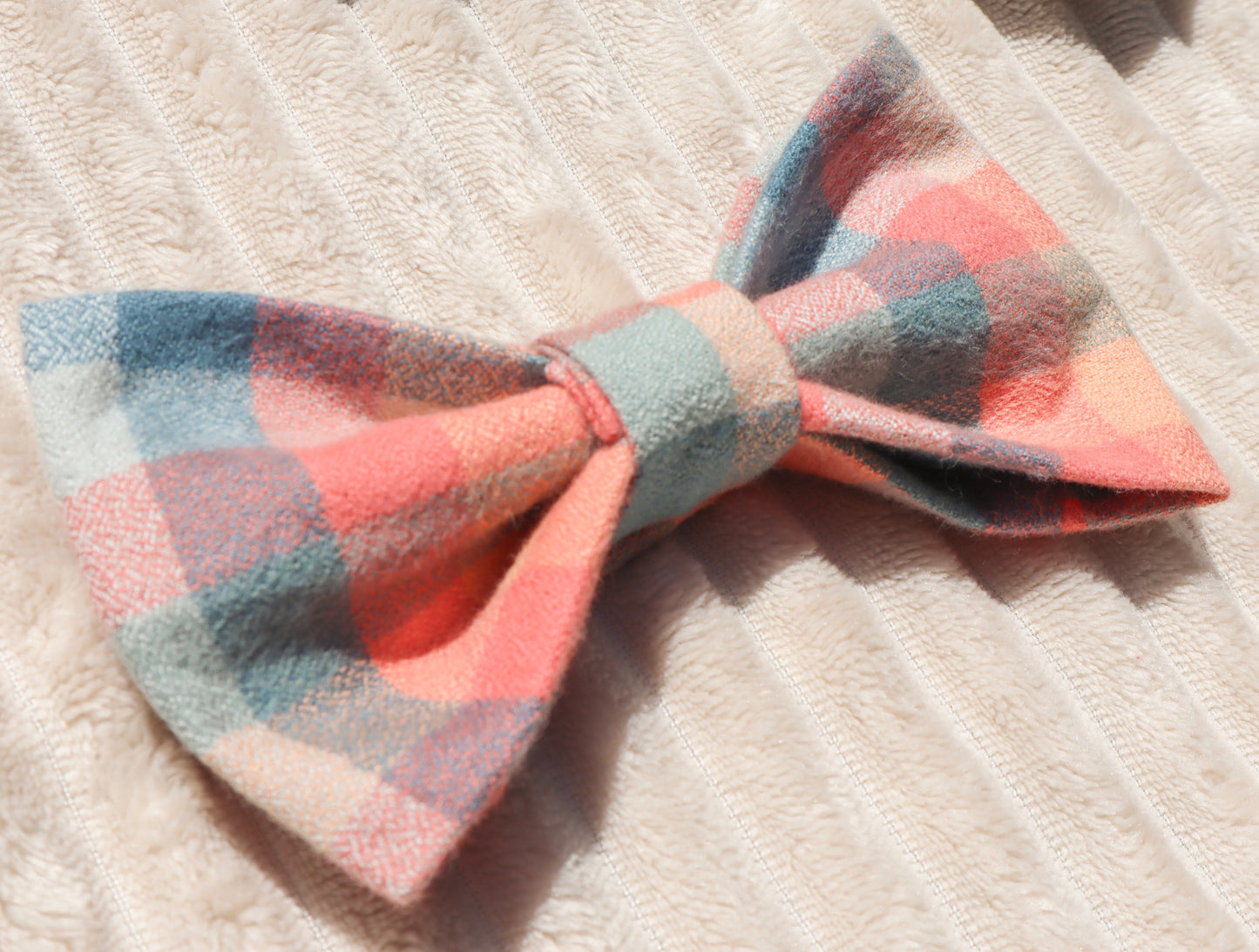 Cozy Campfire Plaid Pet Bow