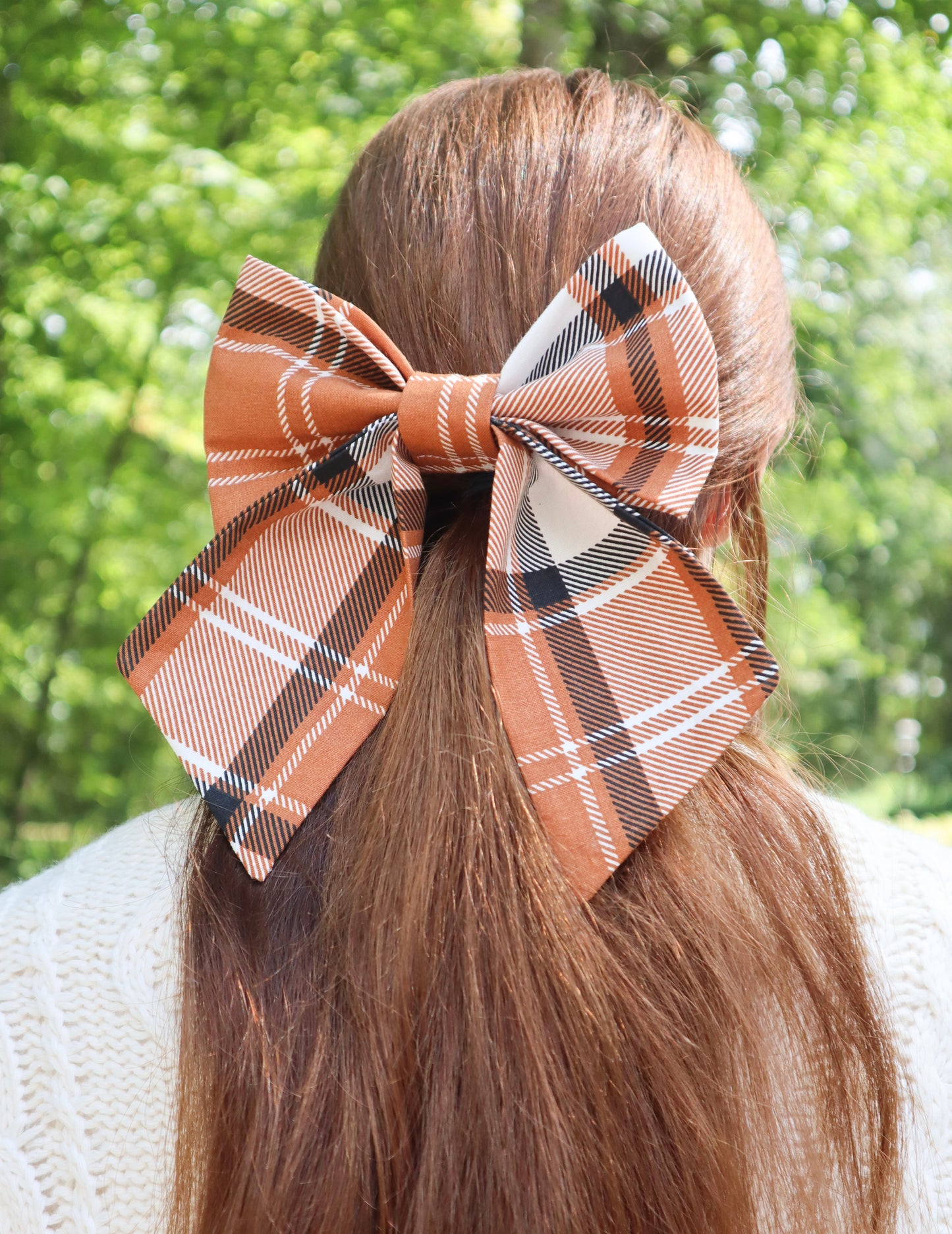 Classic Fall Plaid Hair Bow