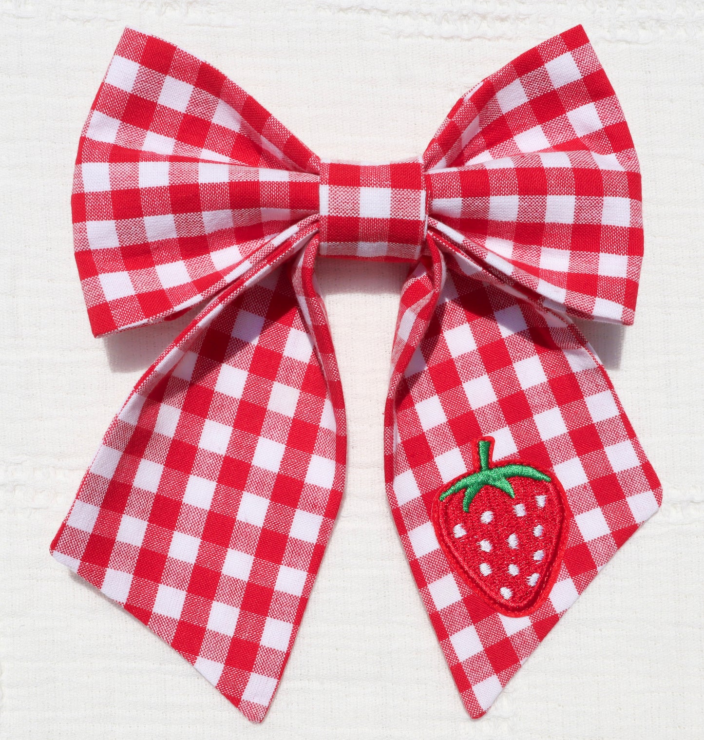 Strawberry Picnic Pet Bow