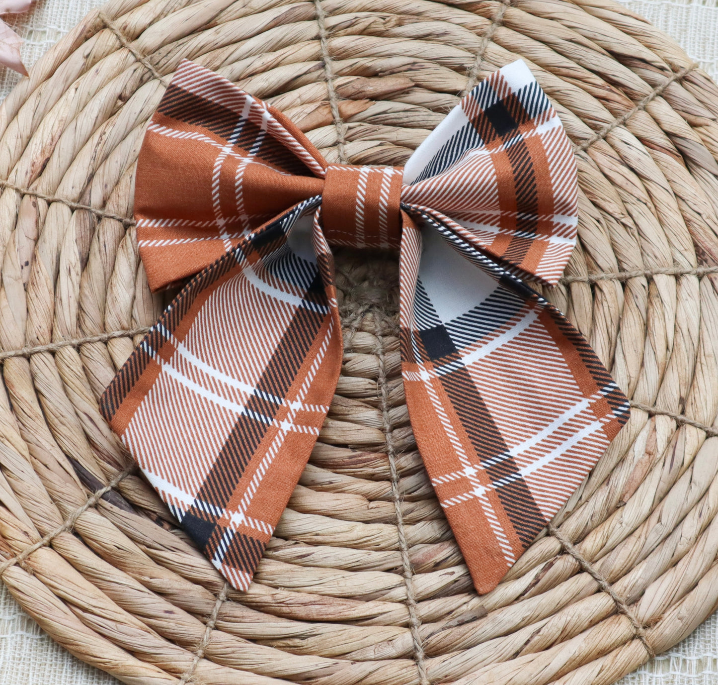 Classic Fall Plaid Pet Bow