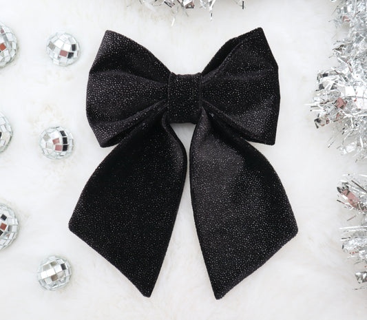 Midnight Skyline Velvet Pet Bow