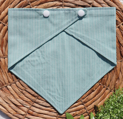 Raised Light Teal Stripes Bandana