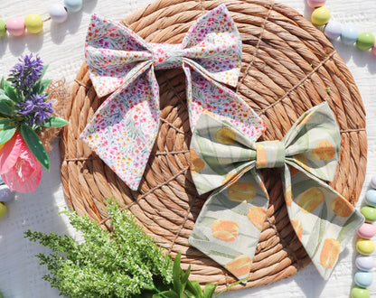 Field of Tulips Pet Bow