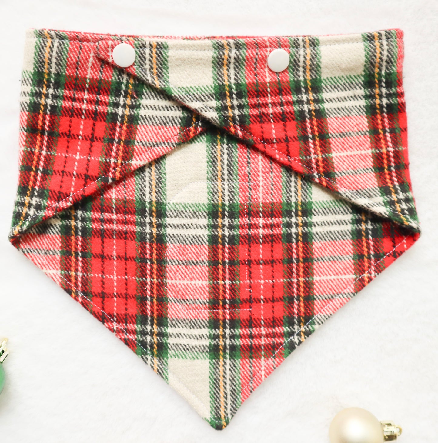 Classic Christmas Plaid w/ Letter Patch Bandana