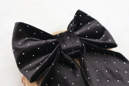 Dazzling Diamond Velvet Hair Bow