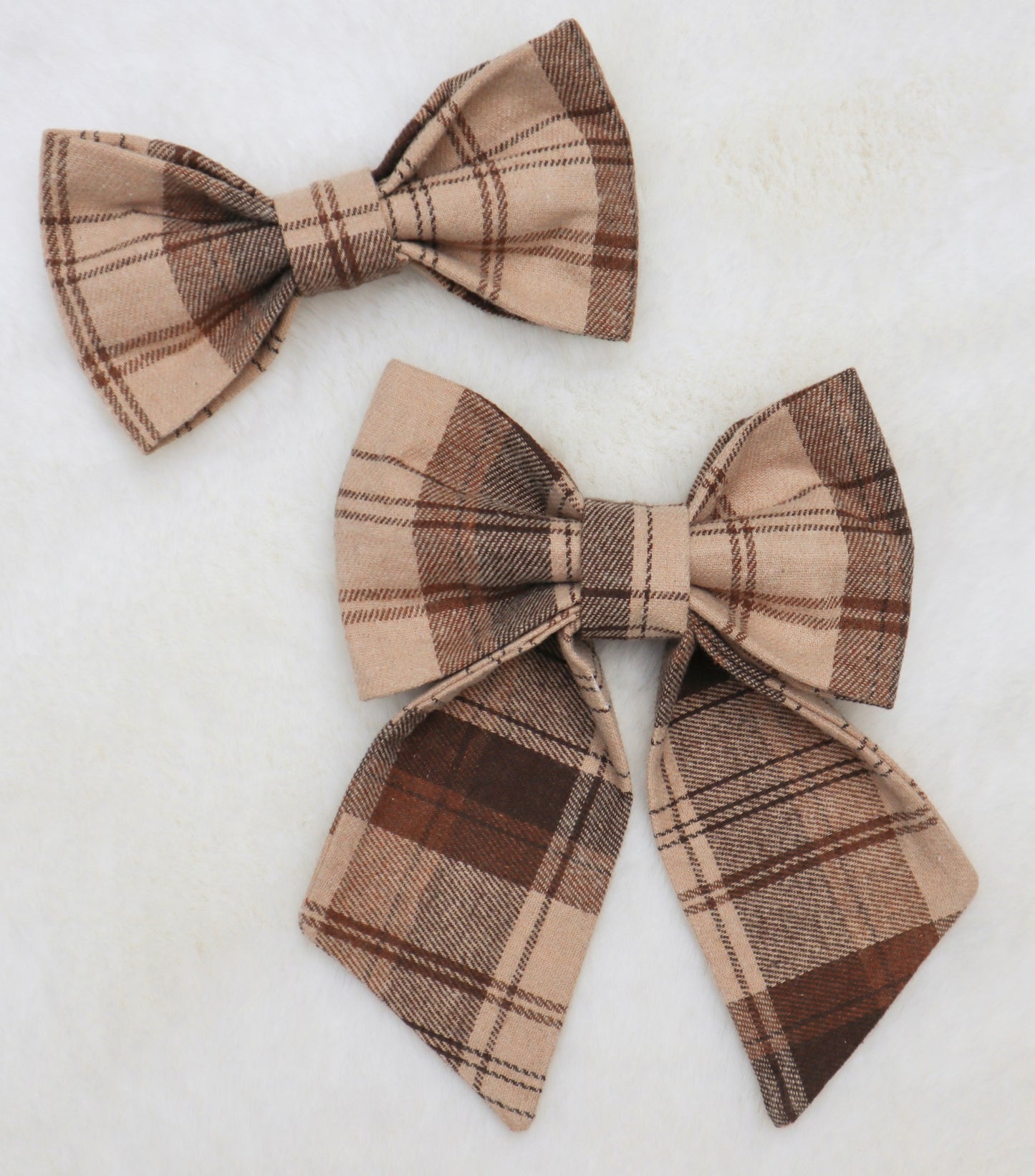 Espresso Plaid Pet Bow