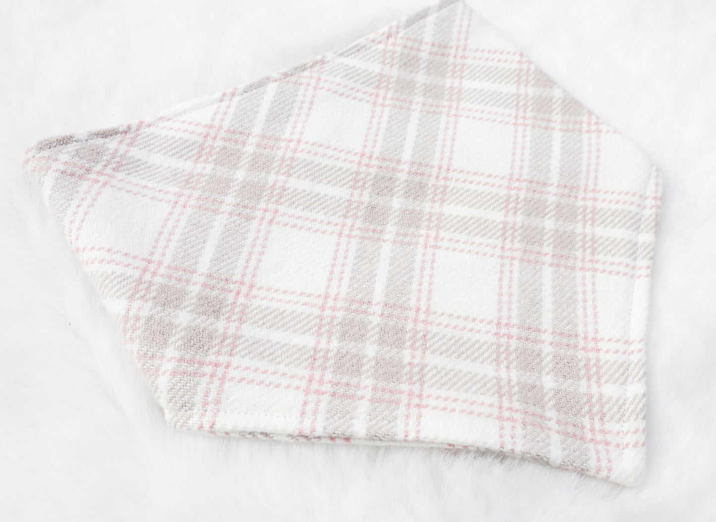 Winter Pink Plaid Bandana