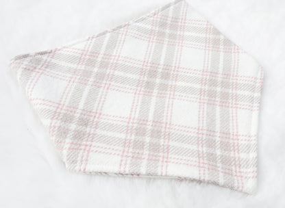 Winter Pink Plaid Bandana