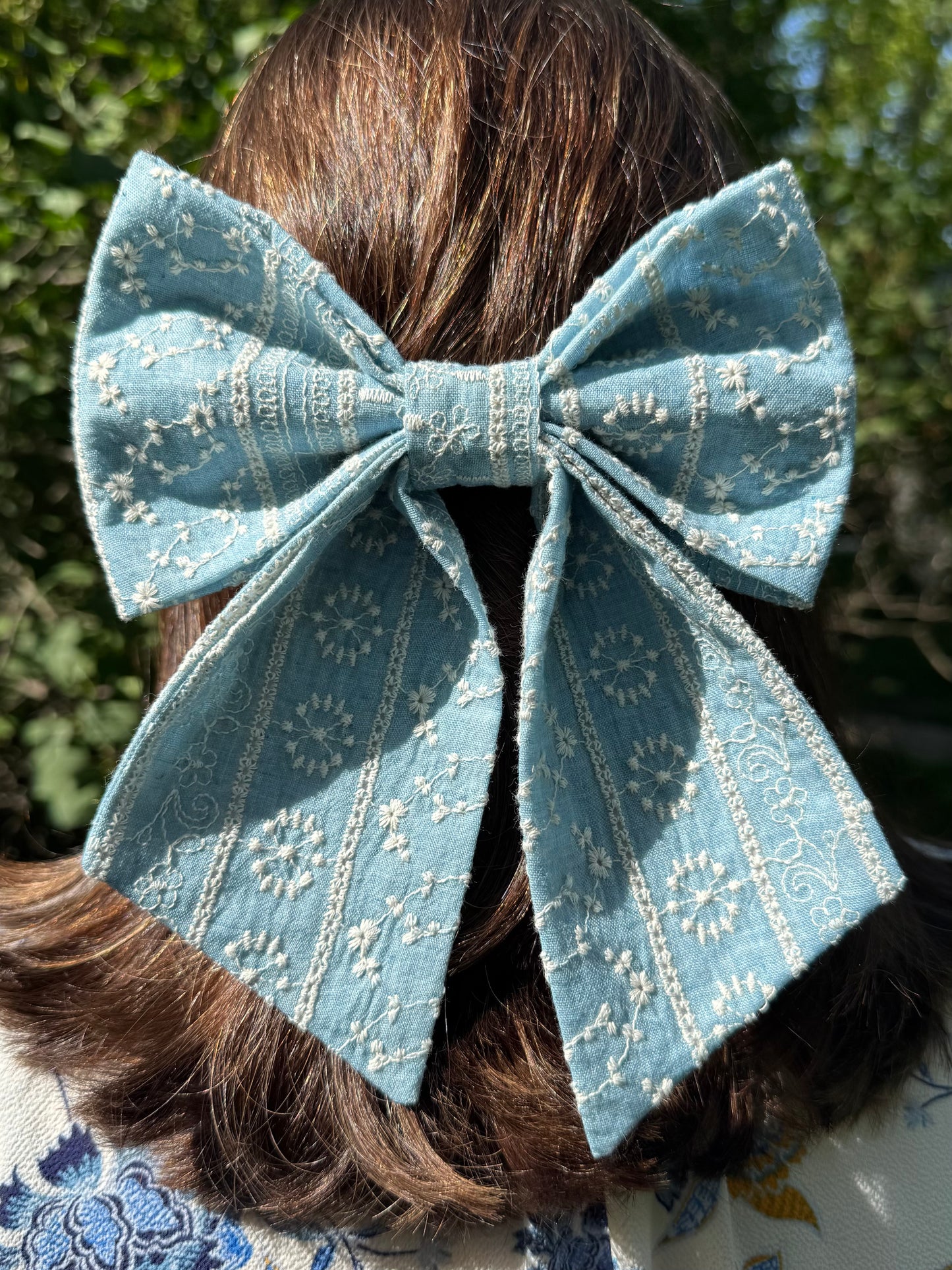 Coastal Blue Hair Bow