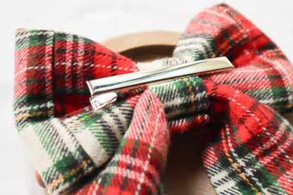 Classic Christmas Plaid Hair Bow