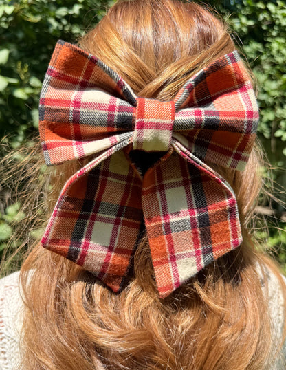 Rustic Plaid Hair Bow