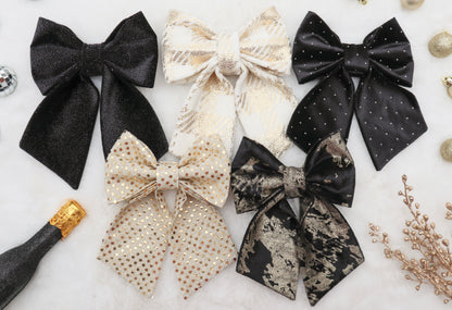 Midnight Skyline Velvet Pet Bow