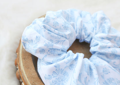 Blue Evelyn Hair Scrunchie