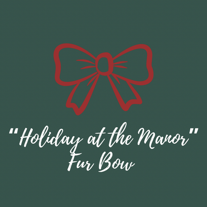 Holiday at the Manor Plaid Fur Bow
